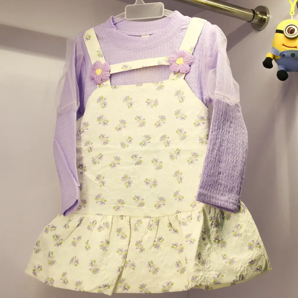 Girls Purple Casual Wear Frock