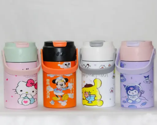 Kids & Teens Cartoon Coffee Tumbler with Handle